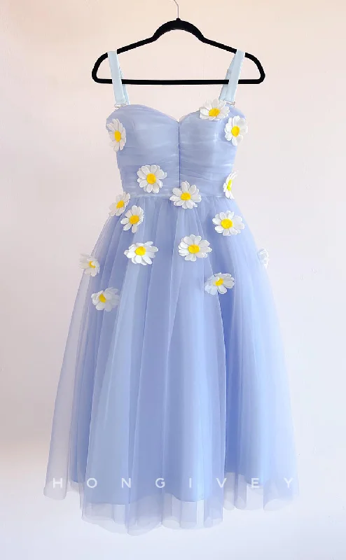 Chiffon Dress H1984 - Cute Sweetheart Spaghetti Straps Detachable Sleeves Floral Party/Homecoming Dress Chiffon Dress H1984 - Cute Sweetheart Spaghetti Straps Detachable Sleeves Floral Party/Homecoming Dress