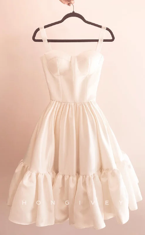 Empire Waist Dress H1987 - Elegant & Luxurious Satin A-LineSweetheart Spaghetti Straps Ruffles Short Party/Homecoming Dress Empire Waist Dress H1987 - Elegant & Luxurious Satin A-LineSweetheart Spaghetti Straps Ruffles Short Party/Homecoming Dress