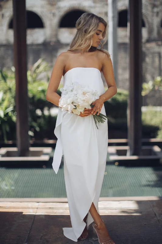 Sophisticated Gown Fleur Strapless Maxi Dress - Ivory