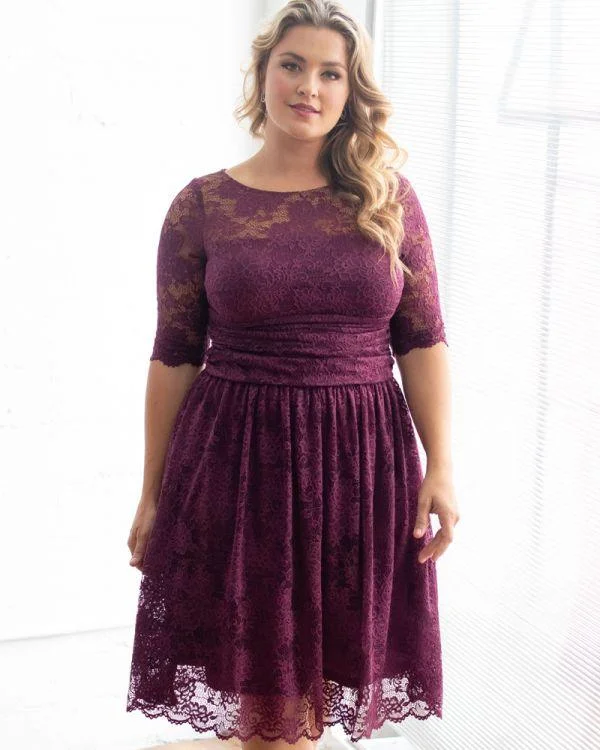 Perfect Fit Dress Kiyonna Formal Short Lace Dress