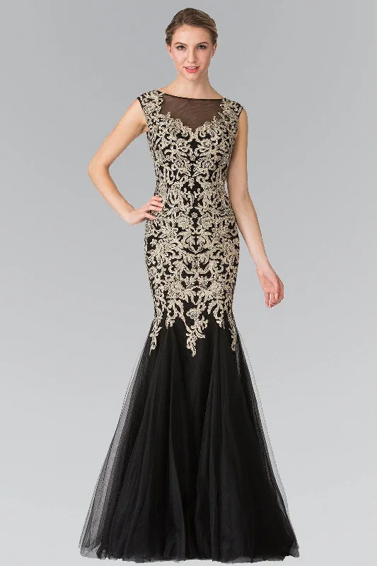 Winter Ball Gown Full Embroidered Jersey Long Prom Dress