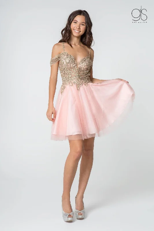 Beaded Dress Homecoming Off Shoulder Short Cocktail Prom Dress