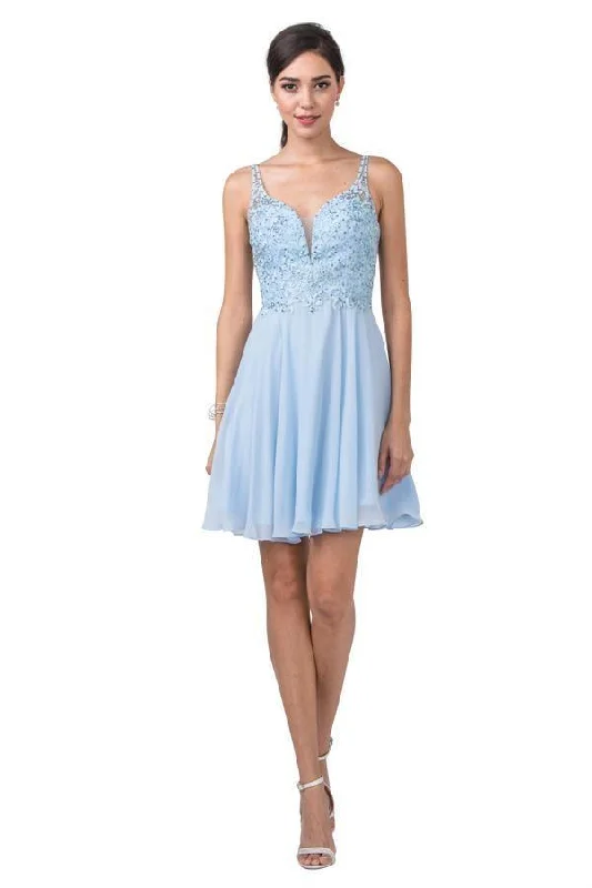 Regal Ball Gown Homecoming Short Cocktail Prom Chiffon Dress