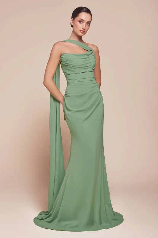 Chic Maxi Dress IRINA Neck Sash Tie Chiffon Bridesmaid Formal Dress