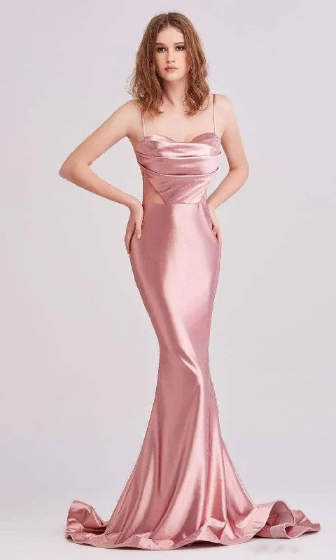 Velvet Dress J'Adore Dresses - J15031 Cowl Sweetheart Satin Dress