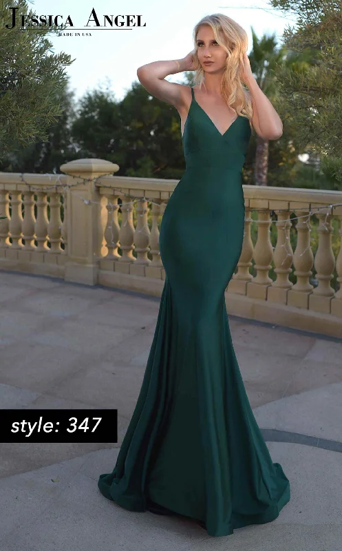 Draped Gown Jessica Angel Long Formal Mermaid Dress 347