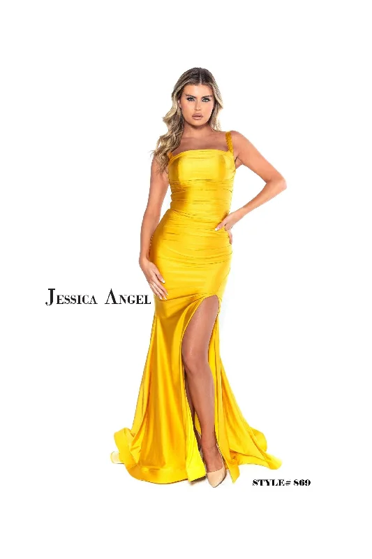 Off-Shoulder Gown Jessica Angel Sleeveless Formal Long Dress 869