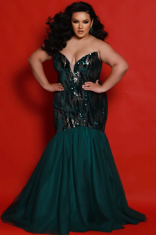 Elegant Tulle Gown Chariot Mermaid Gala Gown