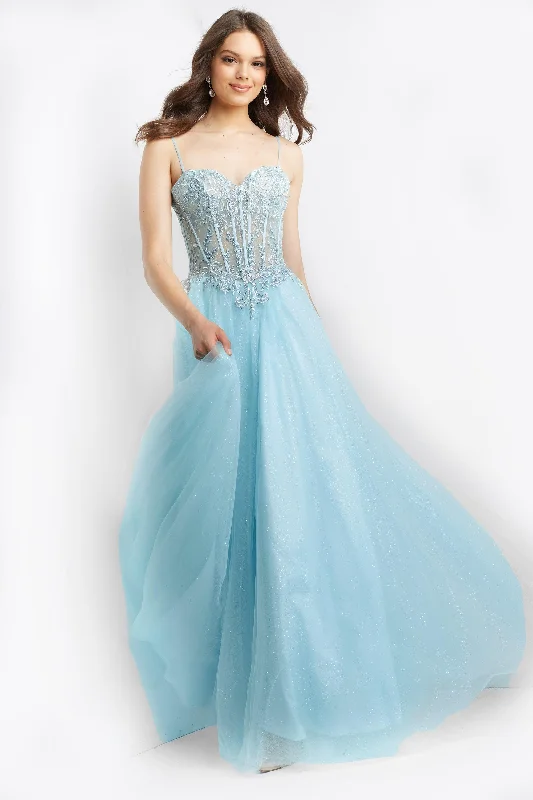 Red Carpet Dress Jovani 07394 Corset Bodice Long Prom Dress