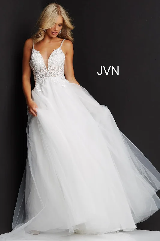 Velvet Evening Dress Jovani 07595 Long Tulle Wedding Dress