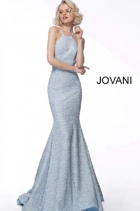 Classic Gown Jovani 65416 Halter Long Formal Prom Dress