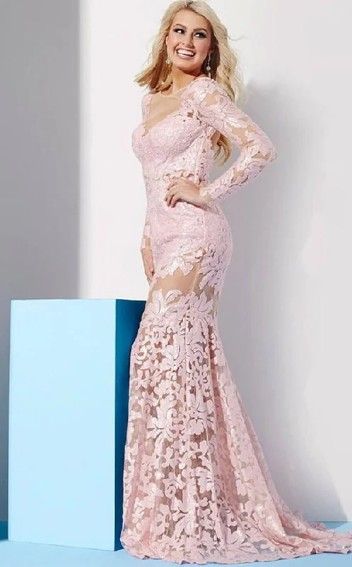Ruched Satin Dress Jovani 32607 Long Fitted Formal Dress