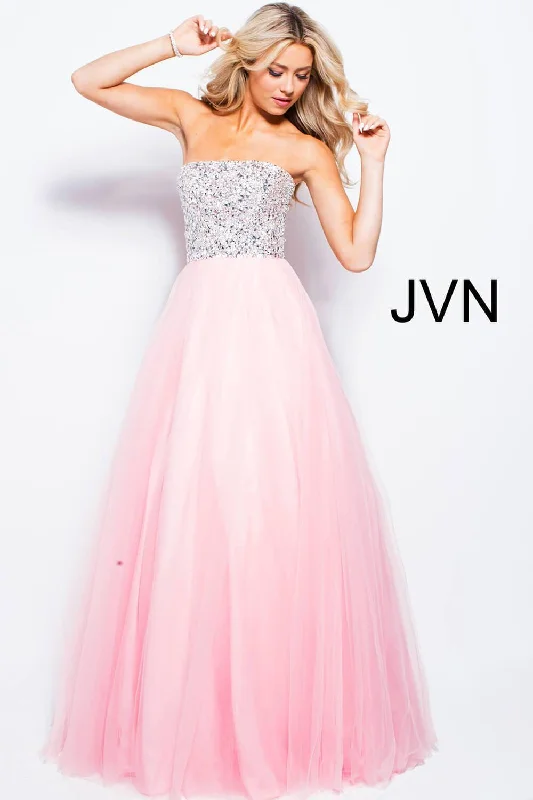Fitted Formal Dress Jovani 52131 Prom Long Formal Strapless Ball Gown