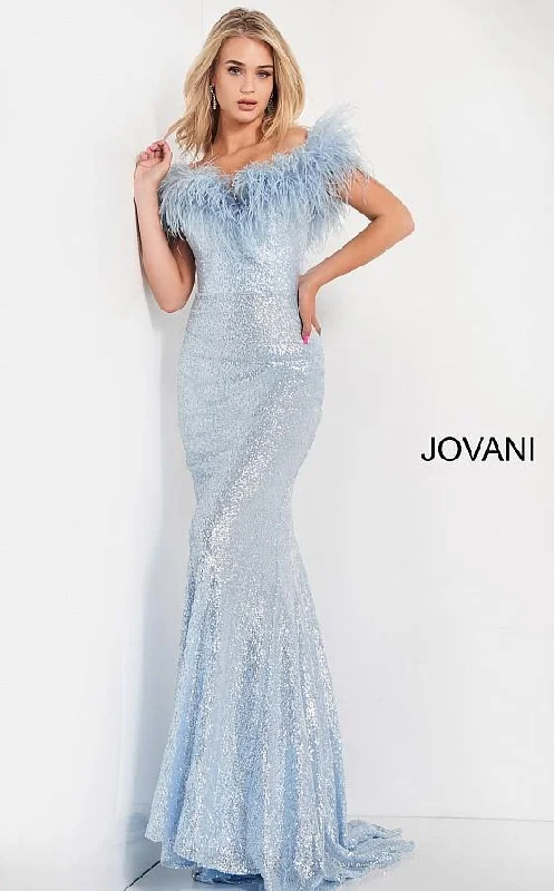 A-Line Gown Jovani 06166 Prom Long Off Shoulder Formal Dress