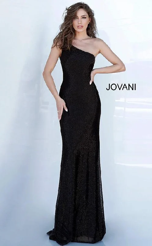 Showstopper Dress Jovani 1248 Prom Long One Shoulder Beaded Dress
