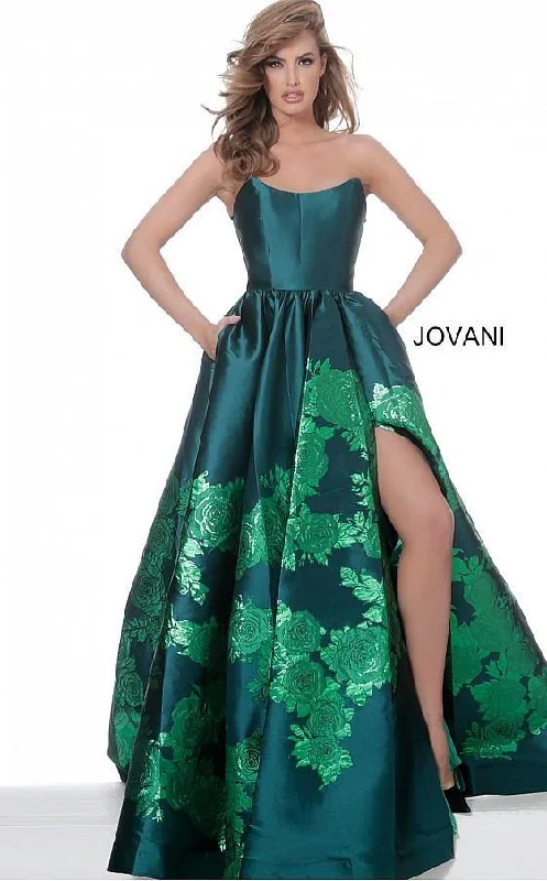 Off-Shoulder Dress Jovani 02038 Prom Long Strapless Ball Gown
