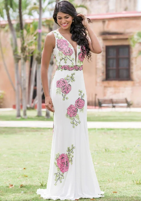 Mermaid Gown Jovani 32142 Sleeveless Long Prom Gown