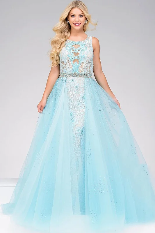 Dreamy Wedding Gown Jovani 36805 Sleeveless Long Prom Gown