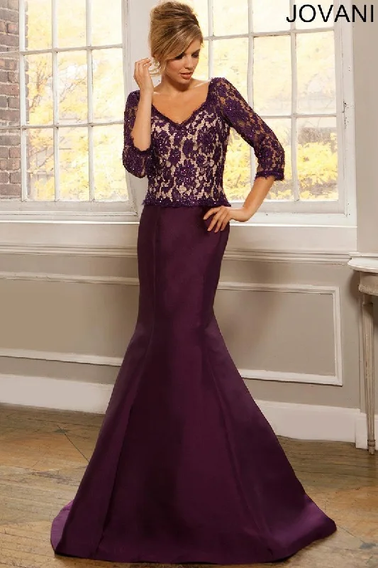 A-Line Gown Jovani 24432 Long Formal Mermaid Prom Gown