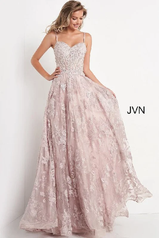 Ruched Satin Dress Jovani 06474 Spaghetti Sweetheart Neckline Long Prom Dress