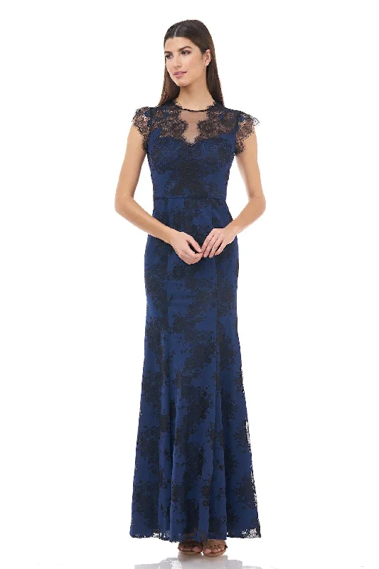 Fitted Formal Dress JS Collections Long Formal Floral Lace Dress 866732