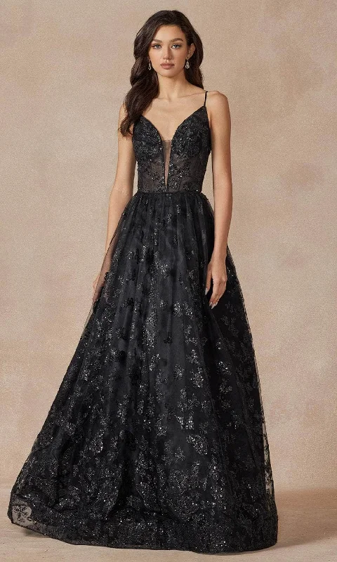 Floral Embroidery Dress Juliet Dresses 2413 - Sleeveless Butterfly Glitter Embroidered gown Floral Embroidery Dress Juliet Dresses 2413 - Sleeveless Butterfly Glitter Embroidered gown