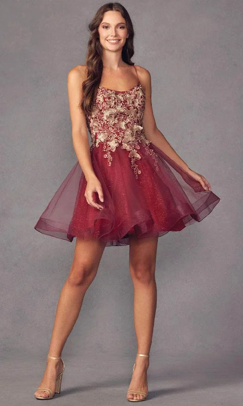 Red Carpet Dress Juliet Dresses 902 - Butterfly Applique Short Dress