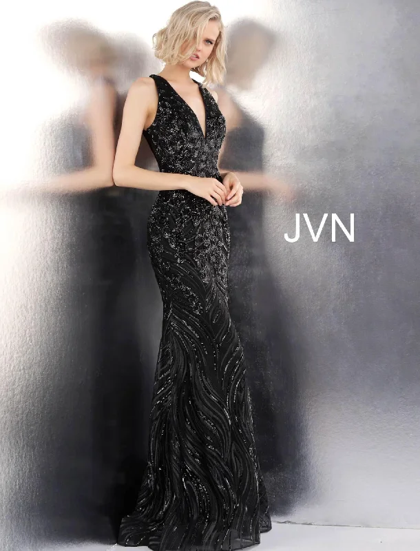 Formal Red Dress Jovani 66261 Long Sleeveless Formal Prom Dress