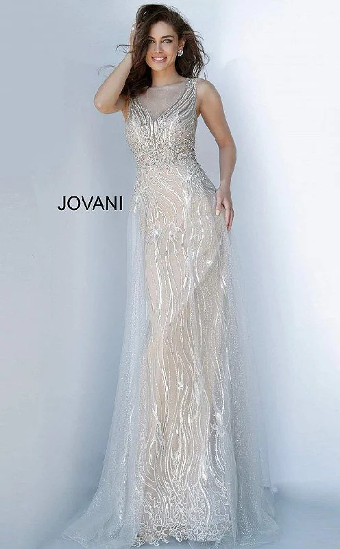 Pearl Embellished Gown Jovani 2352 Prom Long Formal Evening Gown