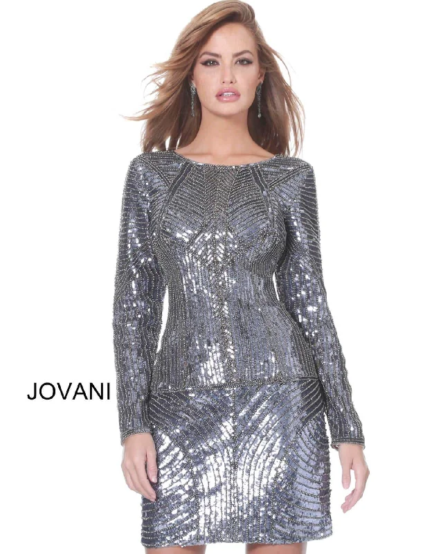 Sequin Maxi Dress Jovani 00063 Short Cocktail Dress