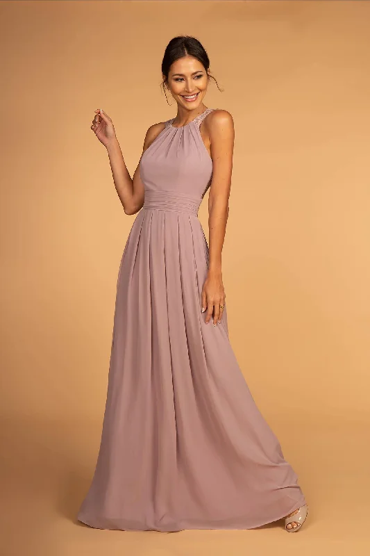 Embroidered Gown Evening Bridesmaid Long Formal Dress