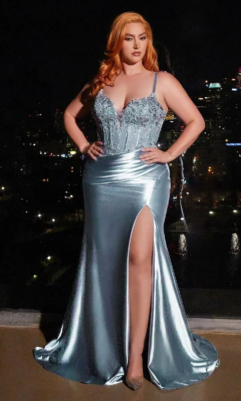 Lace Dress Long Plus-Size Formal Dress Cd838C by Ladivine