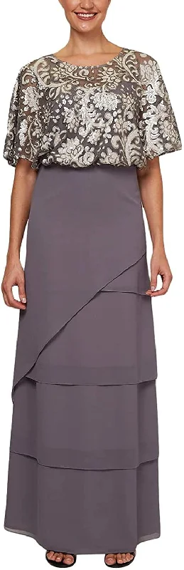 Off-Shoulder Gown Le Bos Long Mother of the Bride Formal Dress 26918