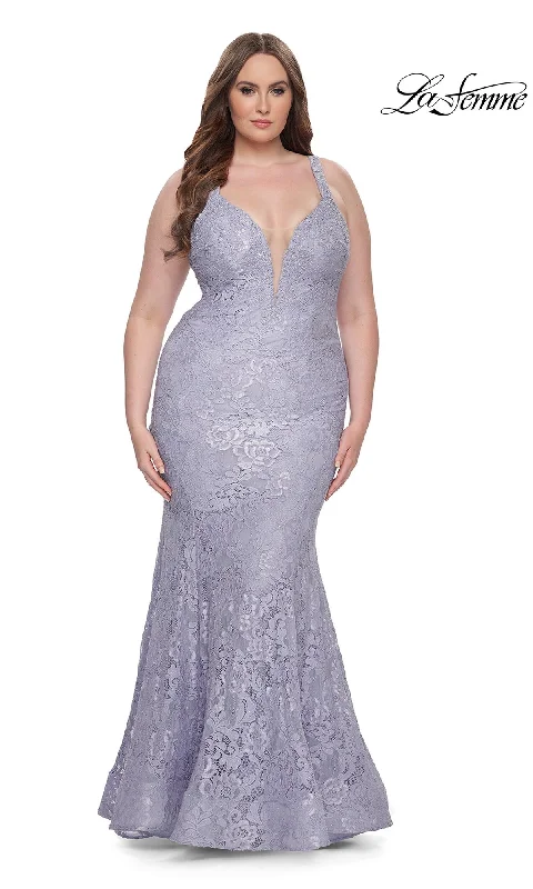 Taffeta Dress La Femme 31118 Plus-Size Formal Prom Dress