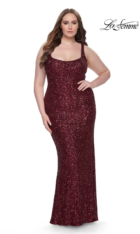 Floor-Length Gown La Femme 31630 Plus-Size Formal Prom Dress
