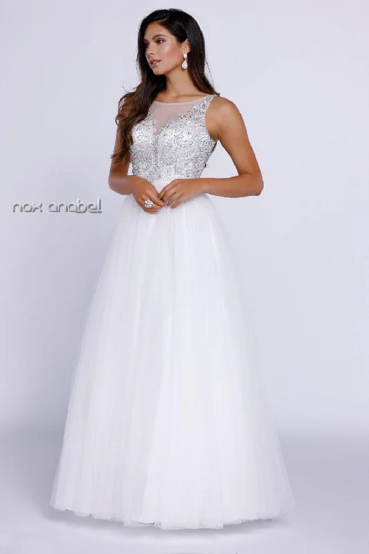 Floral Embroidery Dress Long Bridal Formal Wedding Bridal Dress White