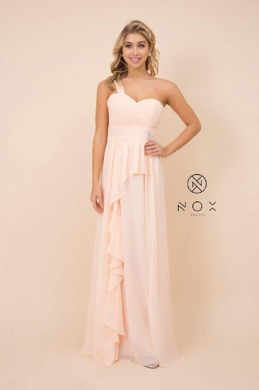 Satin Gown Long Bridesmaids Formal Dress Sale