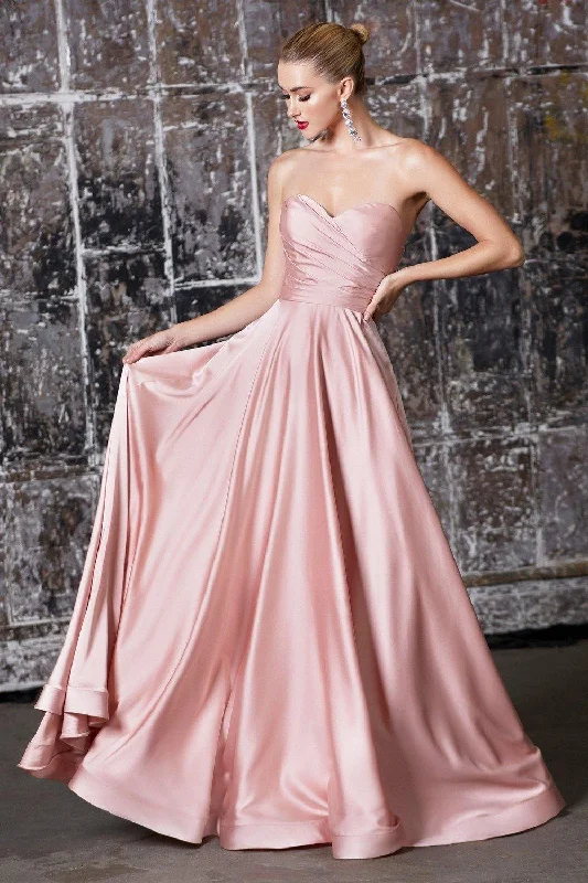 Rose Gold Dress Cinderella Divine CD0165 Long Evening Gown Prom