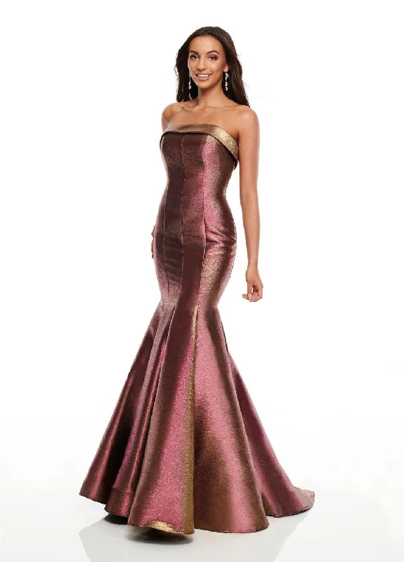 Metallic Formal Dress Rachel Allan Long Formal Mermaid Prom Dress