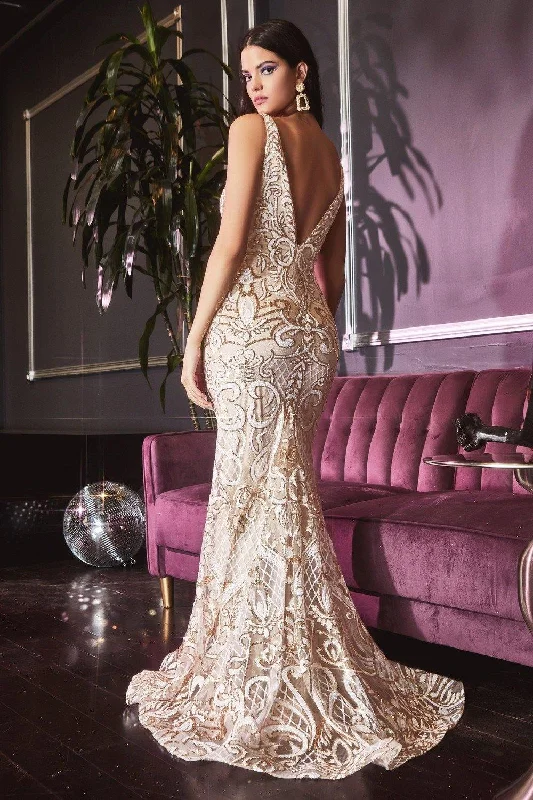 Elegant Wedding Gown Cinderella Divine CD934 Long Formal Mermaid Prom Dress