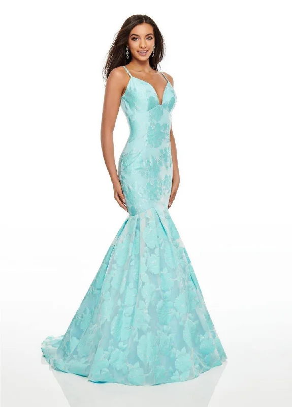 Structured Evening Gown Rachel Allan Long Formal Prom Dress Mermaid Style