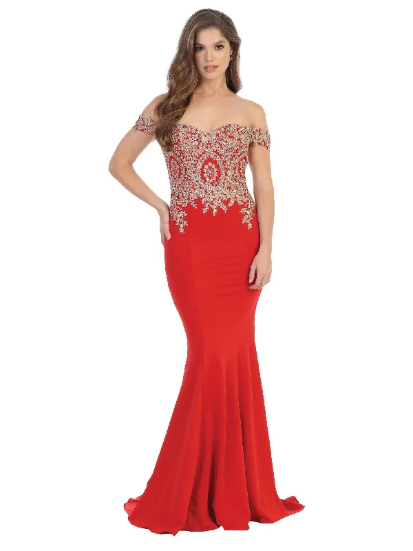 Tulle Skirt Dress Long Formal Off Shoulder Fitted Mermaid Dress