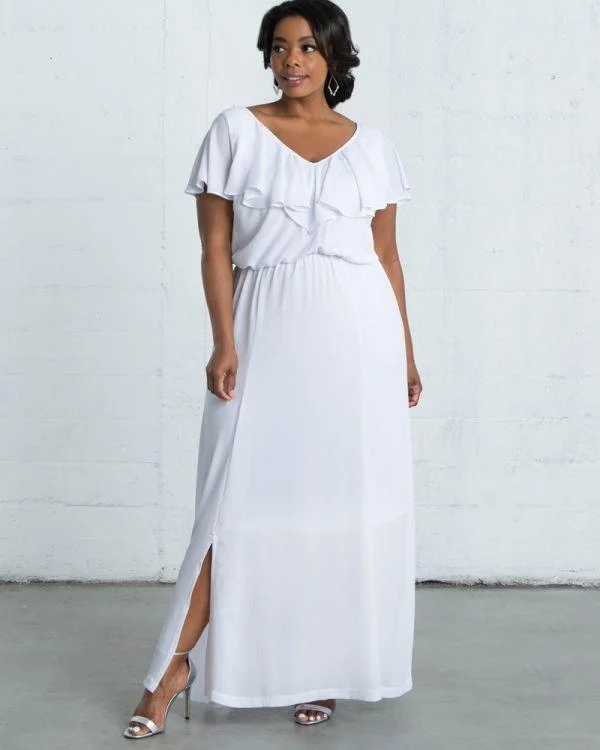 Simple Chiffon Dress Kiyonna Long Formal Plus Size Dress