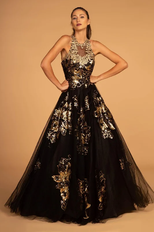 Polished Formal Dress Long Halter Prom Dress Evening Gown
