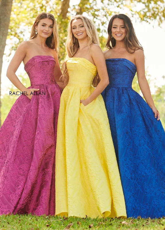 Bold Red Dress Rachel Allan Long Prom Dress Ball Gown