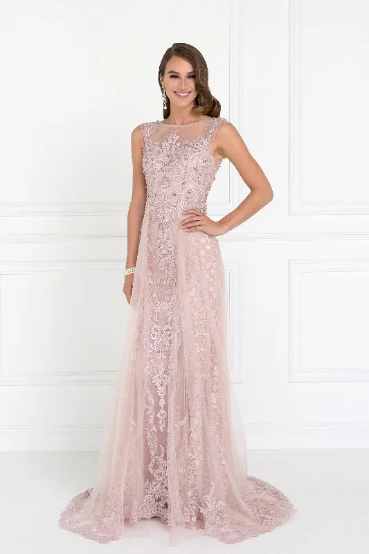Rhinestone Embellished Dress Long Prom Dress Evening Fully Lace Gown