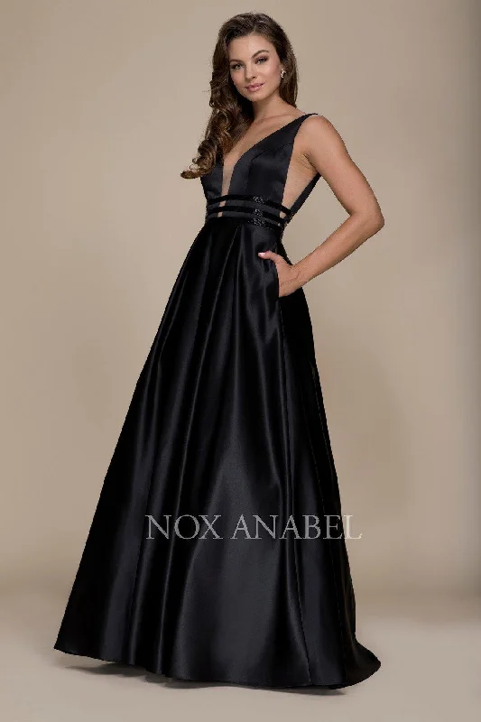 Royal Blue Dress Long Prom Dress Sexy Evening Gown with Pockets