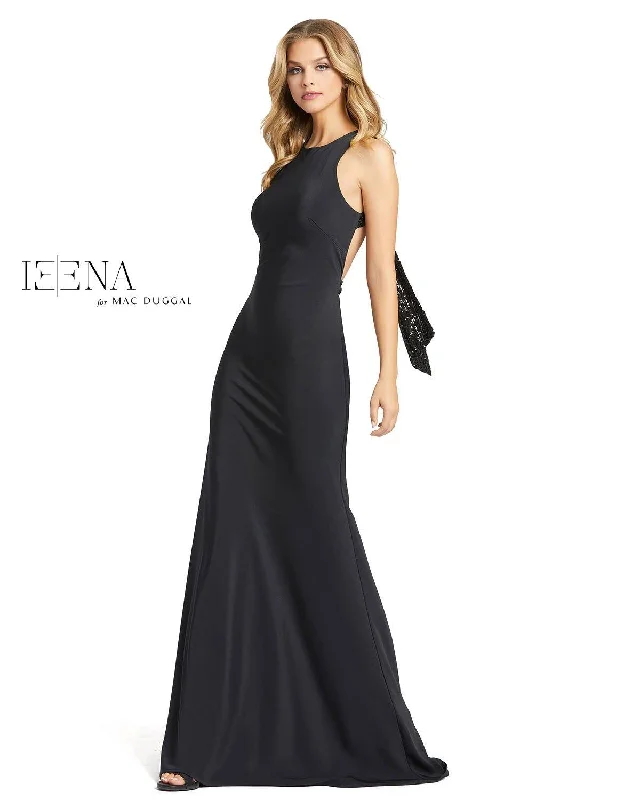 Off-Shoulder Gown Mac Duggal 26262 Prom Long Fitted Halter Formal Gown