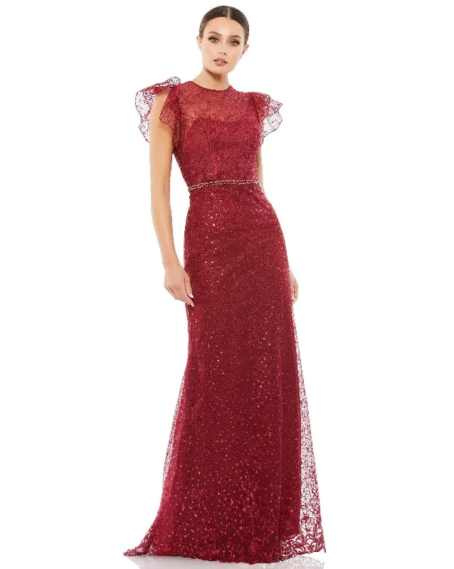 Statement Sleeve Dress Mac Duggal 12465 Long Cap Sleeve Formal Dress