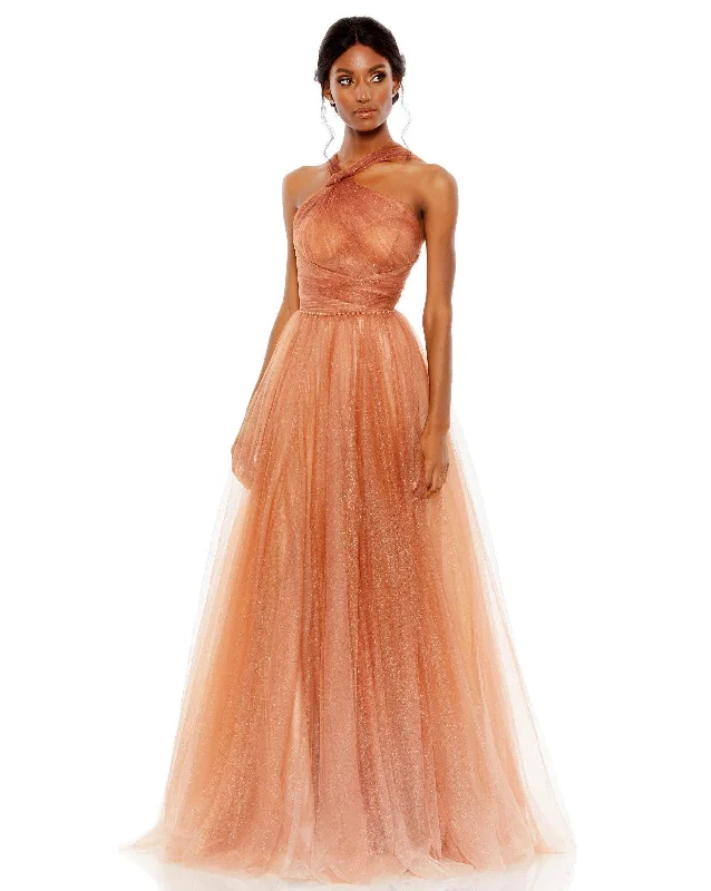 Cocktail Dress Mac Duggal 20381 Long Halter Formal Prom Ball Gown